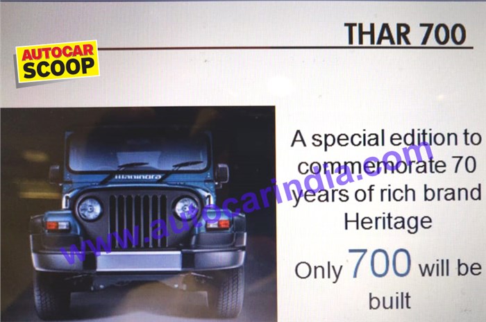 SCOOP! Mahindra Thar Signature Edition pictures leaked