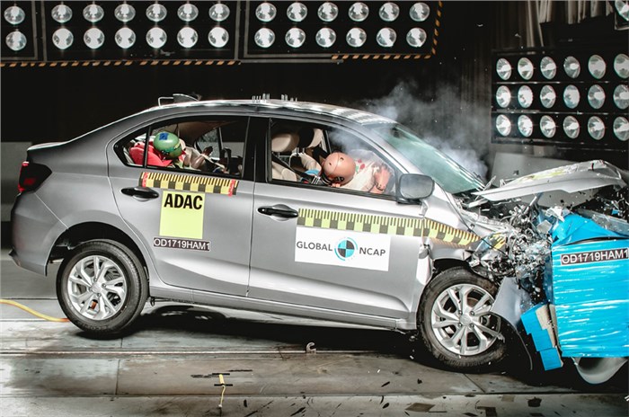 Made-in-India Honda Amaze rated 4 stars in Global NCAP crash test