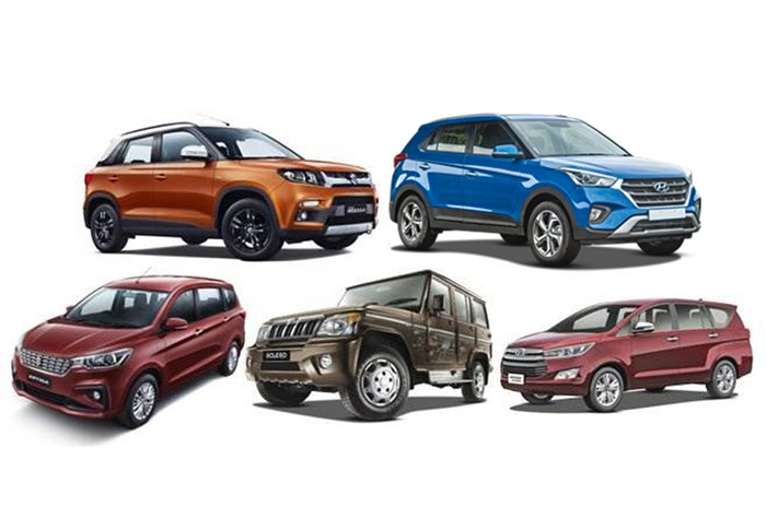 Bestselling SUVs, MPVs in India in April 2019