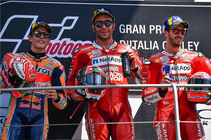 Italian MotoGP report: Danilo Petrucci claims first career win