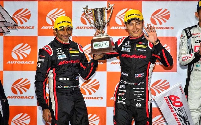 Narain Karthikeyan secures maiden podium at the Autobacs Super GT series