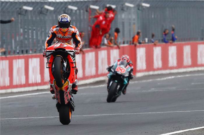 Honda clinches constructors&#8217; title as Marquez wins Japanese MotoGP race