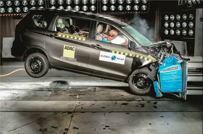 Maruti Suzuki Ertiga scores three stars in Global NCAP crash test
