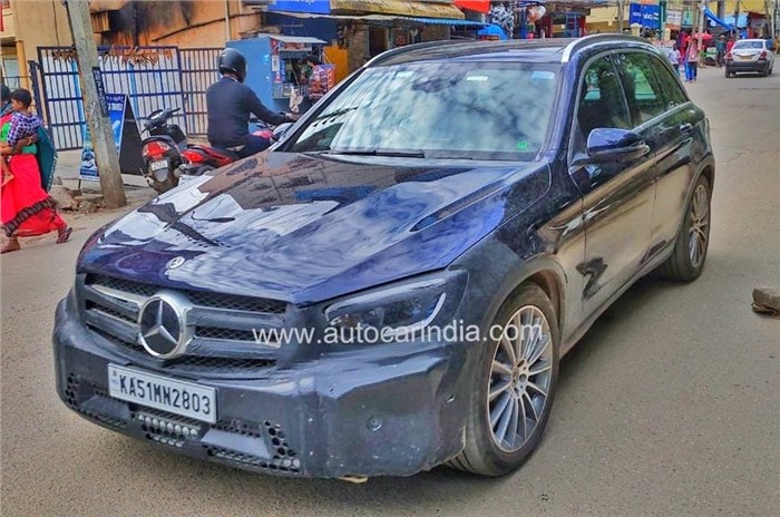 Mercedes-Benz GLC facelift spied testing in India