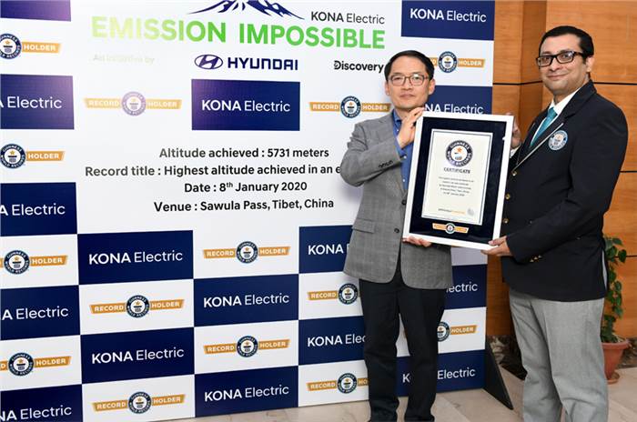 Hyundai Kona Electric SUV sets new Guinness world record