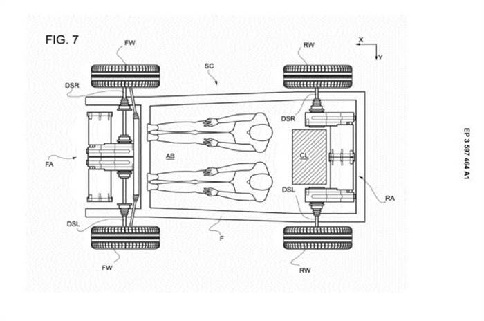 Details of Ferrari's first EV revealed in patent sketches