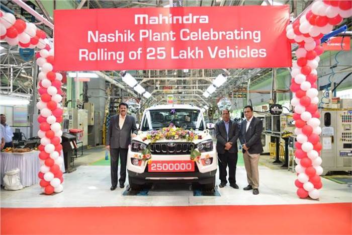 Mahindra rolls out 25th lakh vehicle from Nashik plant