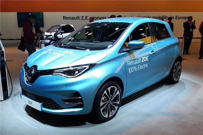 India-bound Renault Zoe EV on display at Auto Expo 2020