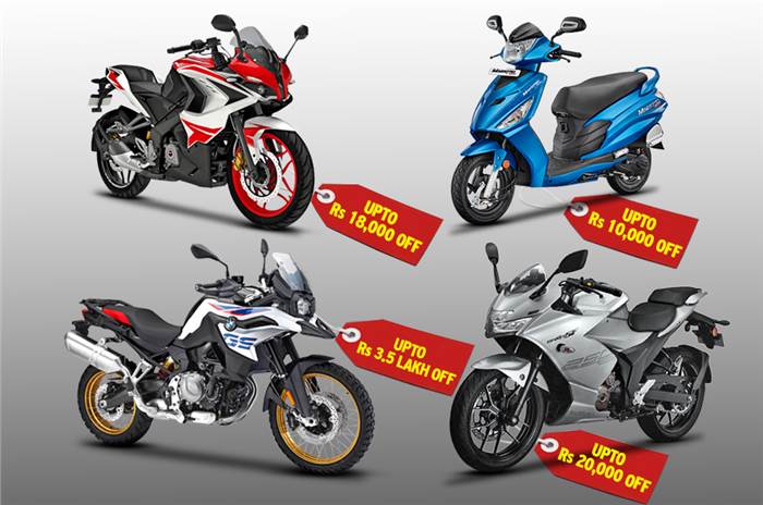 Tempting discounts on BS4 scooters, bikes in stock