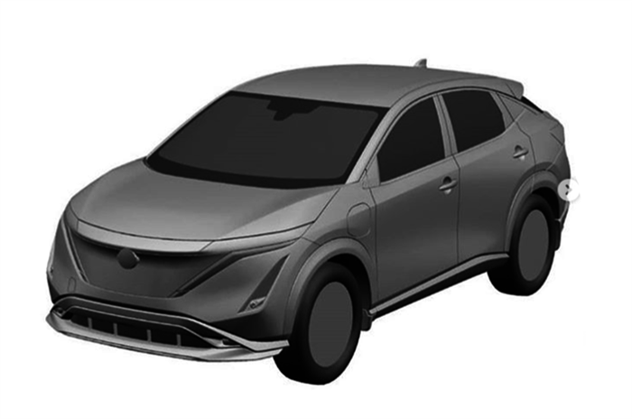 Production-spec Nissan Ariya previewed in new patent