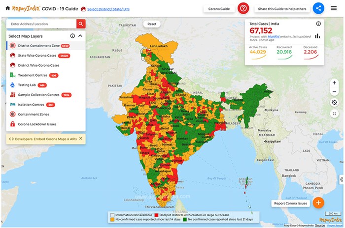 MapMyIndia now shows COVID-19 impacted locations on maps