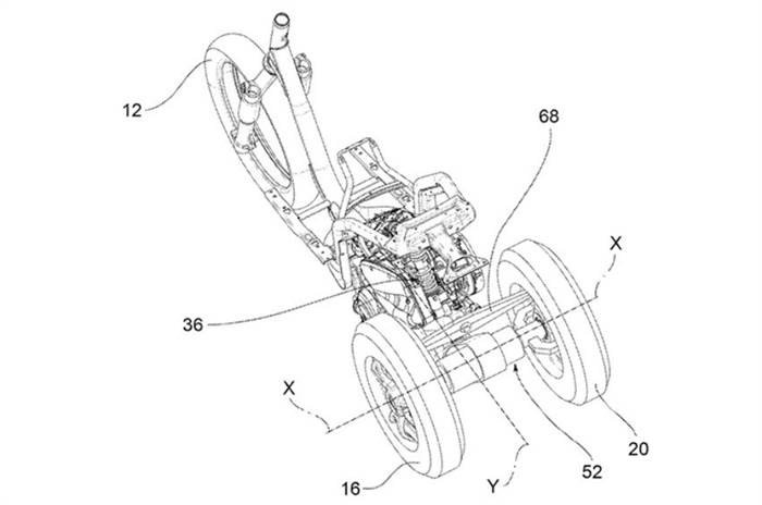Piaggio patents trike with leaning rear wheels