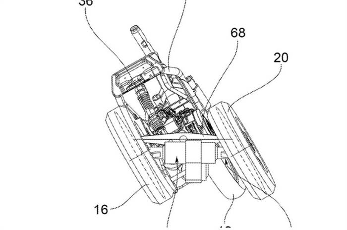 Piaggio patents trike with leaning rear wheels