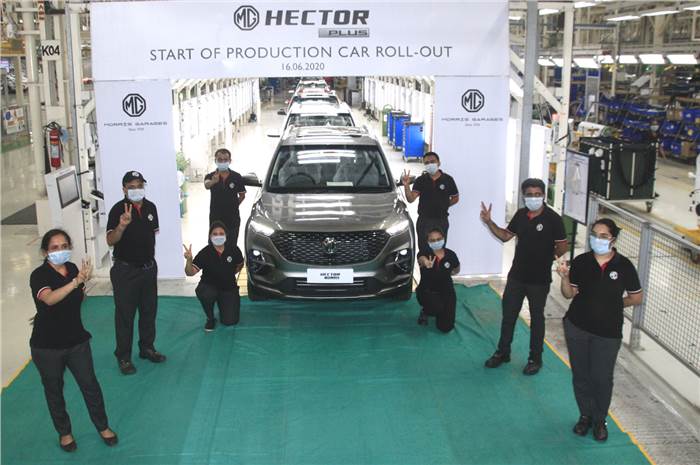 MG Hector Plus production begins ahead of July launch