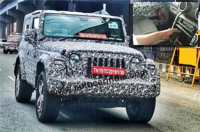Mahindra Thar diesel-automatic spied on test