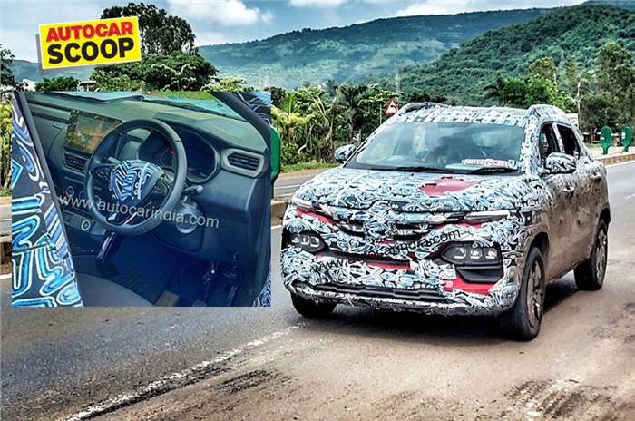 Renault Kiger interior spied for the first time