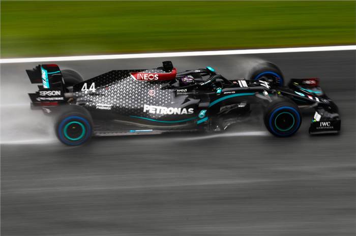 F1 2020: Hamilton masters wet conditions to take Styrian GP pole