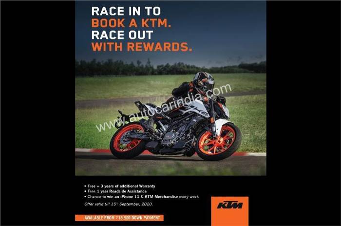 KTM, Husqvarna available with free extended warranty and RSA