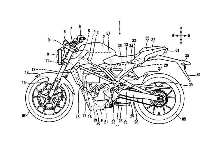 Honda patents CB125R-based electric motorcycle