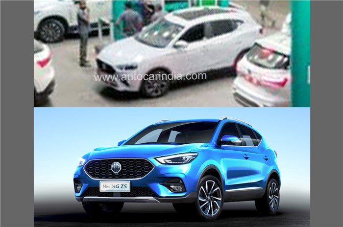 India-bound MG ZS petrol facelift spied testing
