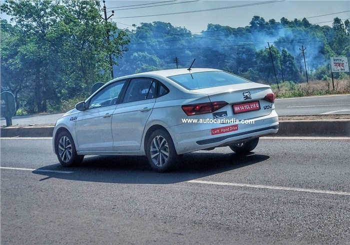 Volkswagen Virtus sedan spied in India