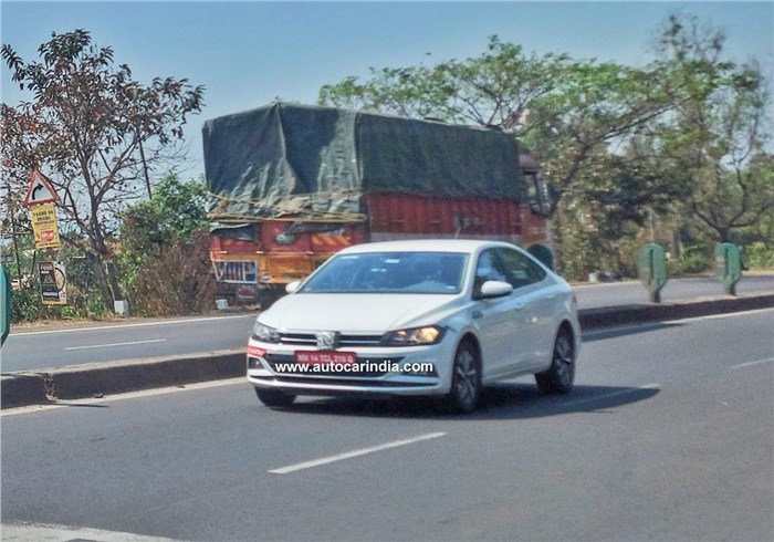 Volkswagen Virtus sedan spied in India