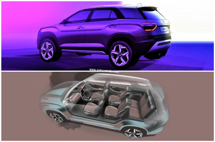 Hyundai Alcazar design sketches revealed