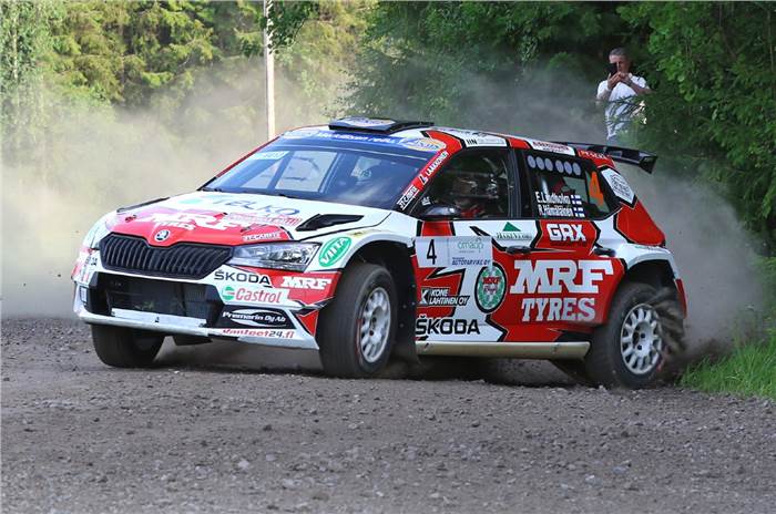 Team MRF Tyres wins Round 4 of 2021 Finnish Rally Championship