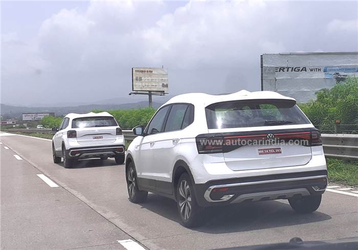 Production-spec Volkswagen Taigun spotted near Mumbai