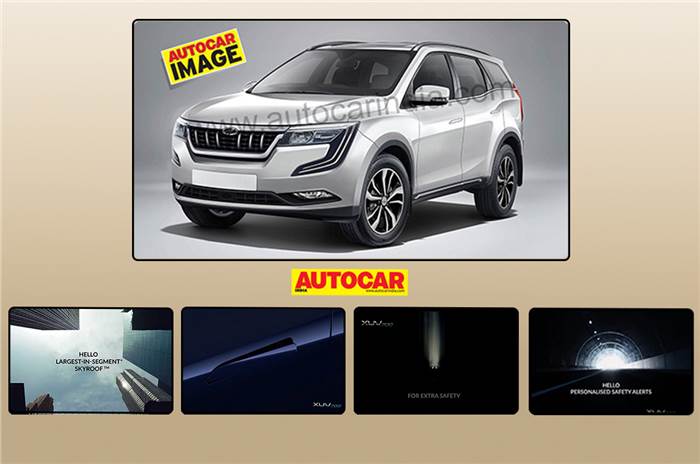 Mahindra XUV700 features partially revealed
