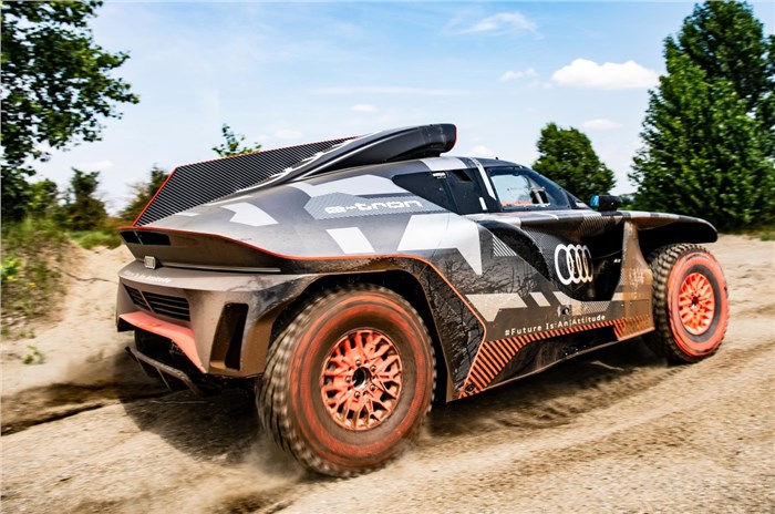 Audi reveals RS Q e-tron electrified racer for Dakar 2022
