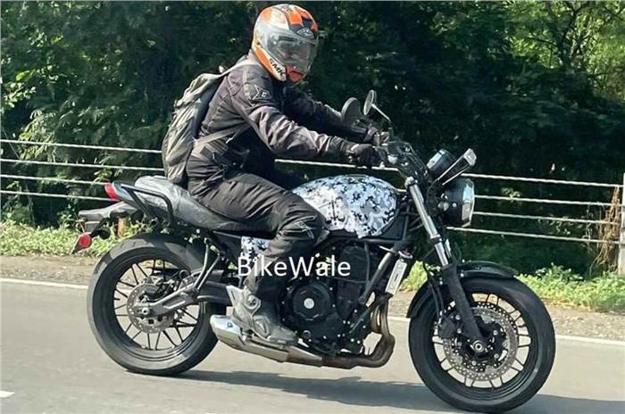 Upcoming Kawasaki Z650RS spotted testing in India