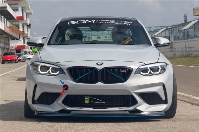 BMW M2 on racetrack