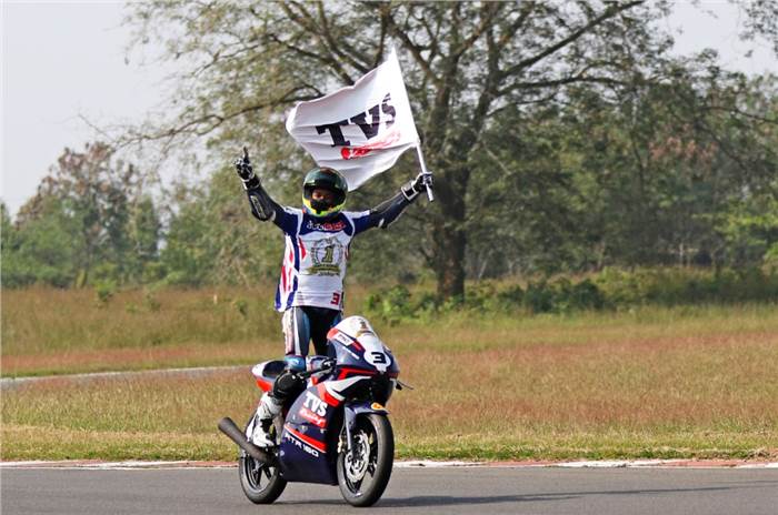 TVS Racing's Jagan Kumar 2021 INMRC