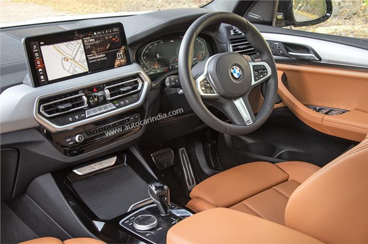 2022 BMW X3 xDrive 30i petrol India-spec interior cabin inside dashboard 12.3-inch touchscreen 