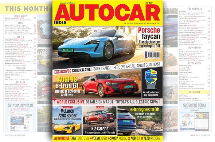 Exclusive Porsche Taycan India drive, Kia Carens and more: Autocar India&#8217;s February 2022 issue