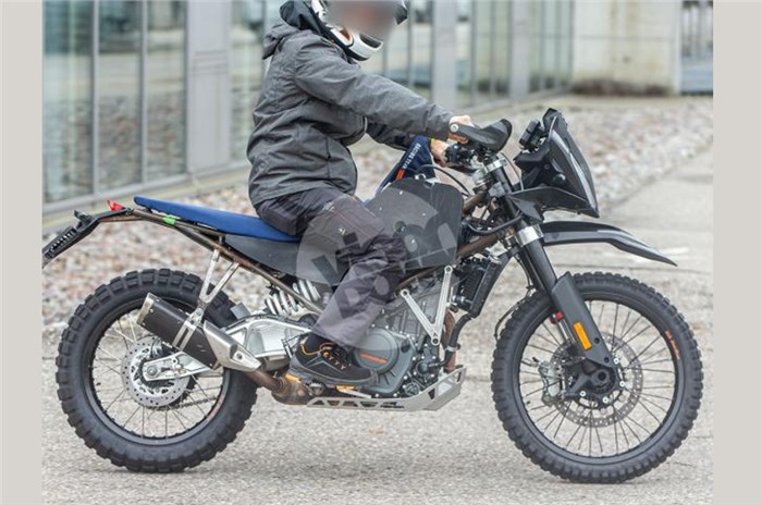 Off-road version of the KTM 390 Adventure spied testing