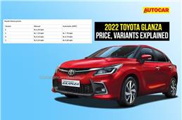 2022 Toyota Glanza price, variants explained