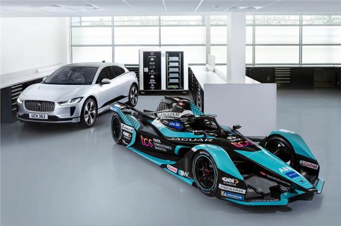 Jaguar I-Pace and Jaguar Formula-E front static image
