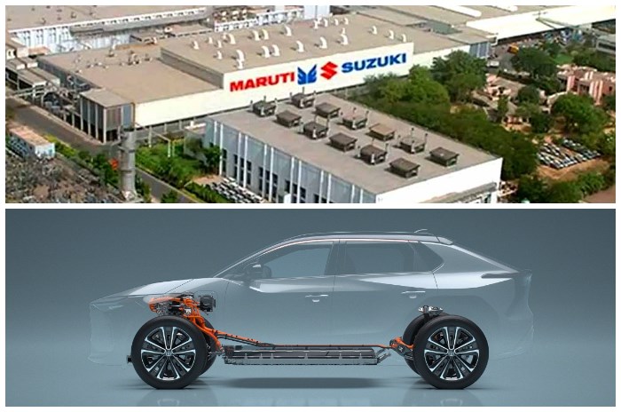 Maruti Suzuki Toyota electric car mid-size SUV EV YY8 40PL 27PL skateboard Suzuki plant Gujarat