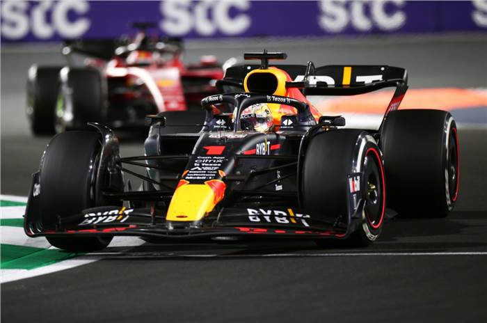 Max Verstappen and Charles Leclerc F1 2022 Saudi Arabian GP
