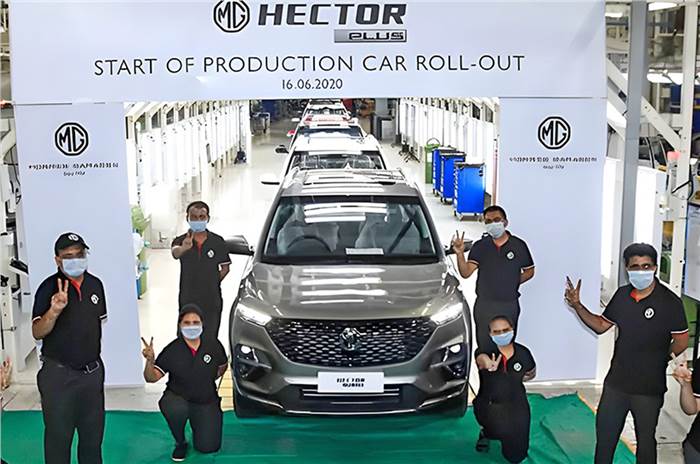 MG Hector Plus production line 