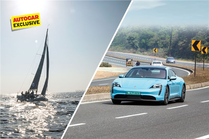 Green light, go: Porsche Taycan vs sailboat 