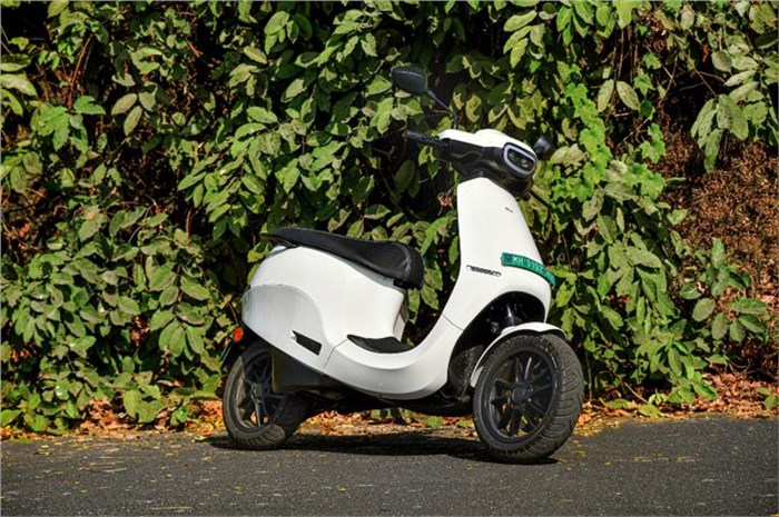 The Ola S1 Pro electric scooter seen in white.