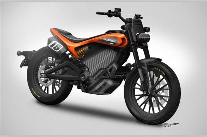 An illustration of a future middleweight electric bike that Harley released in 2019.