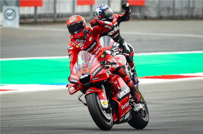 2022 Dutch MotoGP winner Francesco Bagnaia 