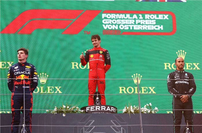 2022 F1 Austrian GP podium