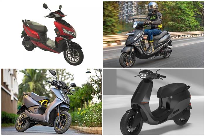 Electric scooters collage image