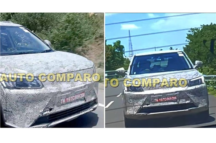 Mahindra XUV400 spied front quarter
