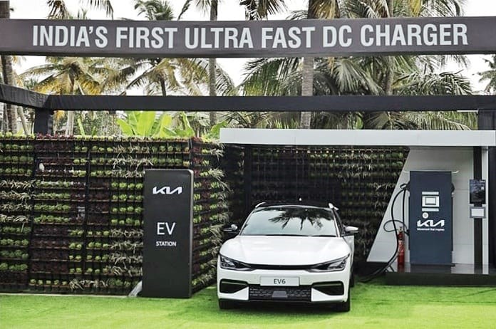 Kia India installs 240kW DC fast charger in Kochi dealership 